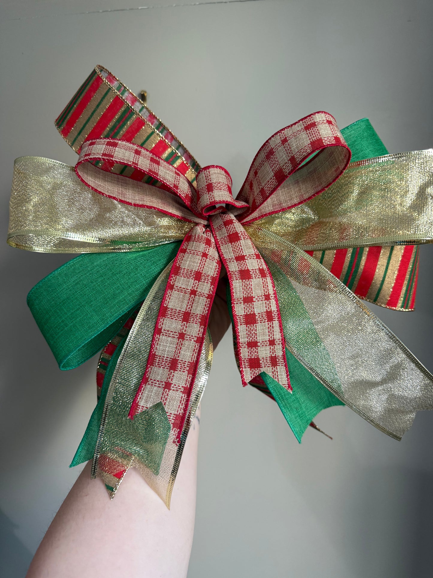 Christmas Stripe Bow