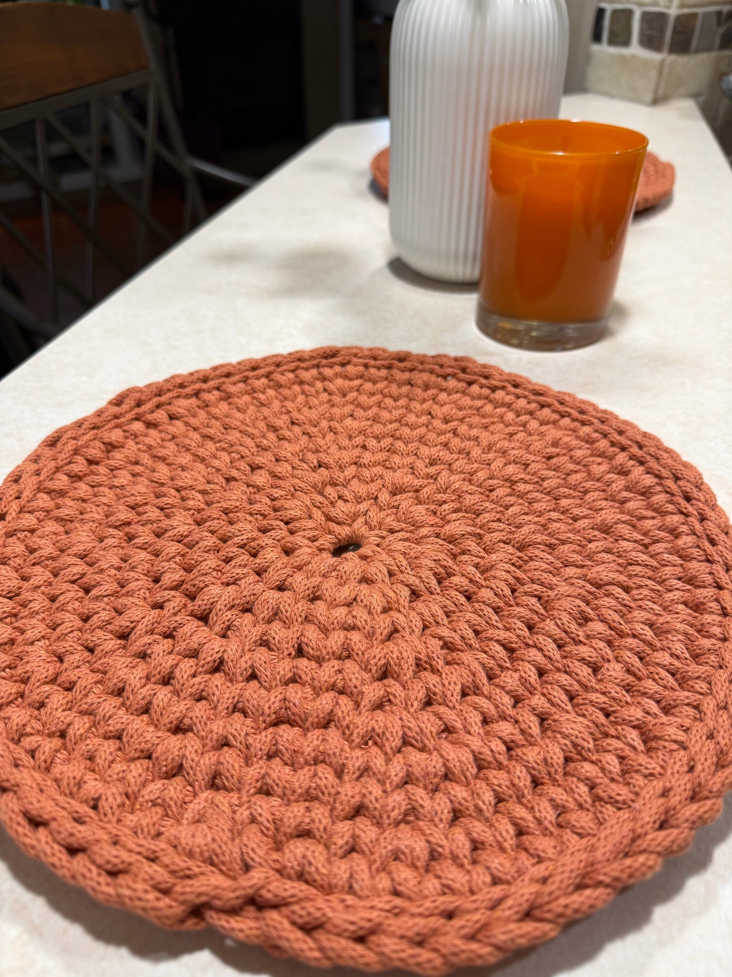 Terracotta Crochet Placemats (Set of 2)
