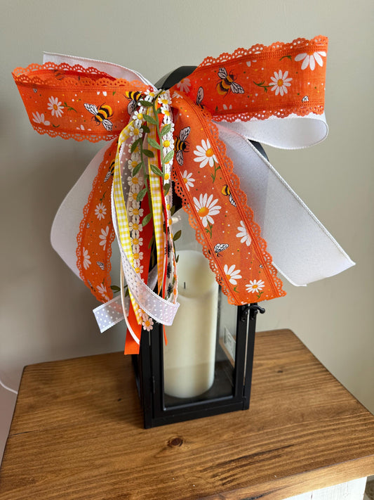 Orange Bee Bow
